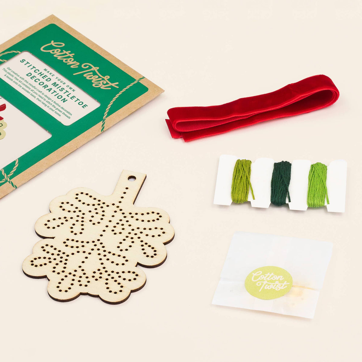 Stitched Mistletoe Decoration