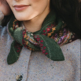 Fairisle Neckerchief - Tyrian-Thistle