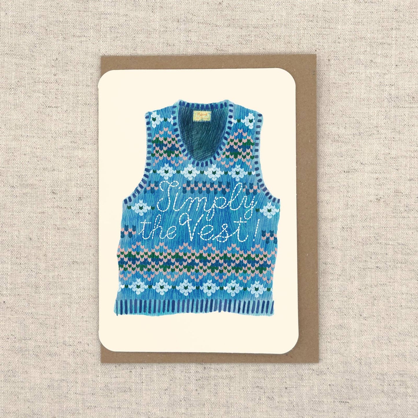 Simply the Vest Greetings Card
