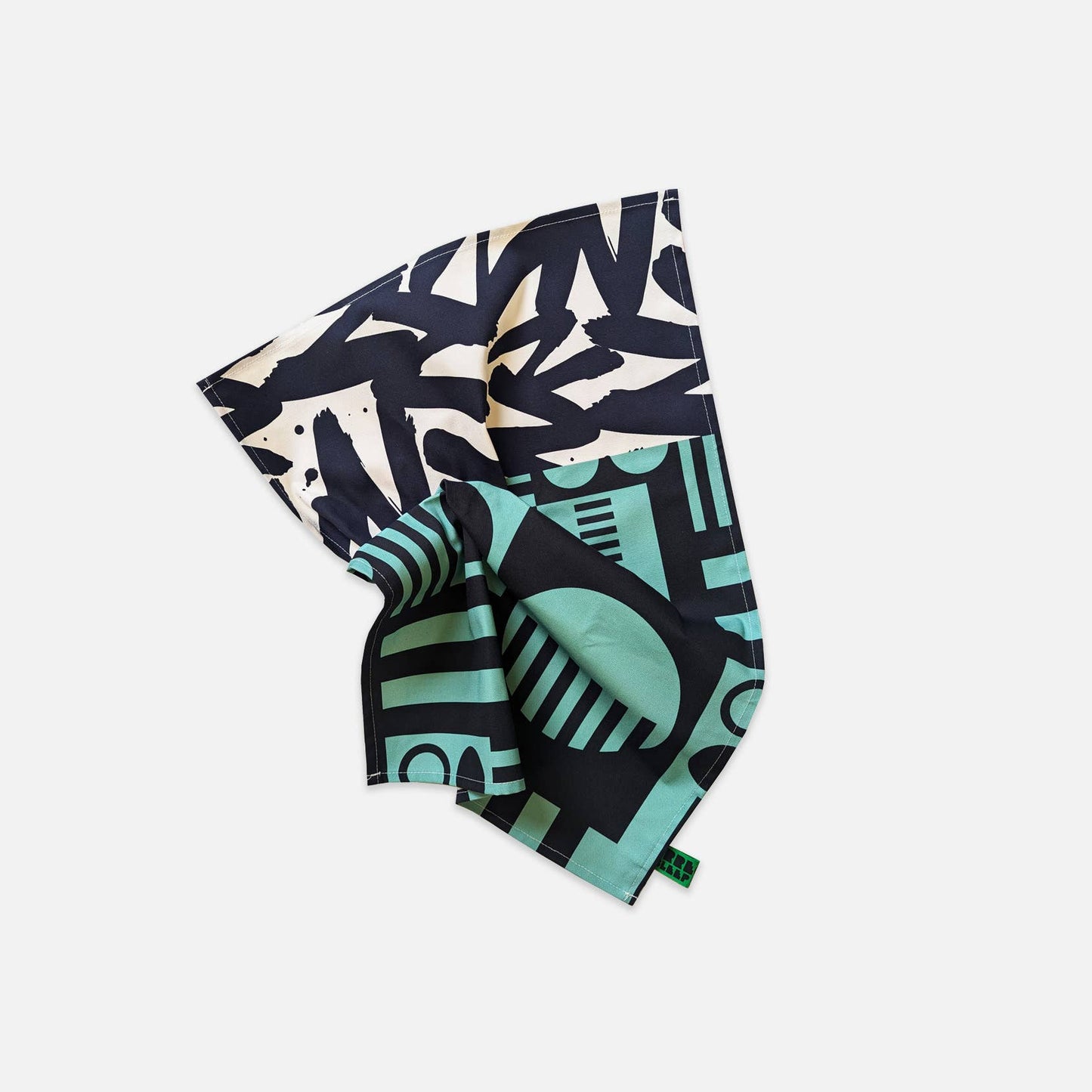 Organic Cotton Tea Towel - Cool Mint