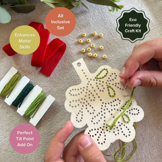 Stitched Mistletoe Decoration
