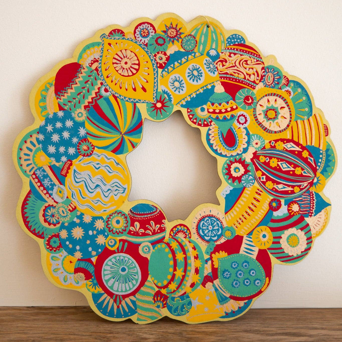 Bauble Cotton Board Wreath