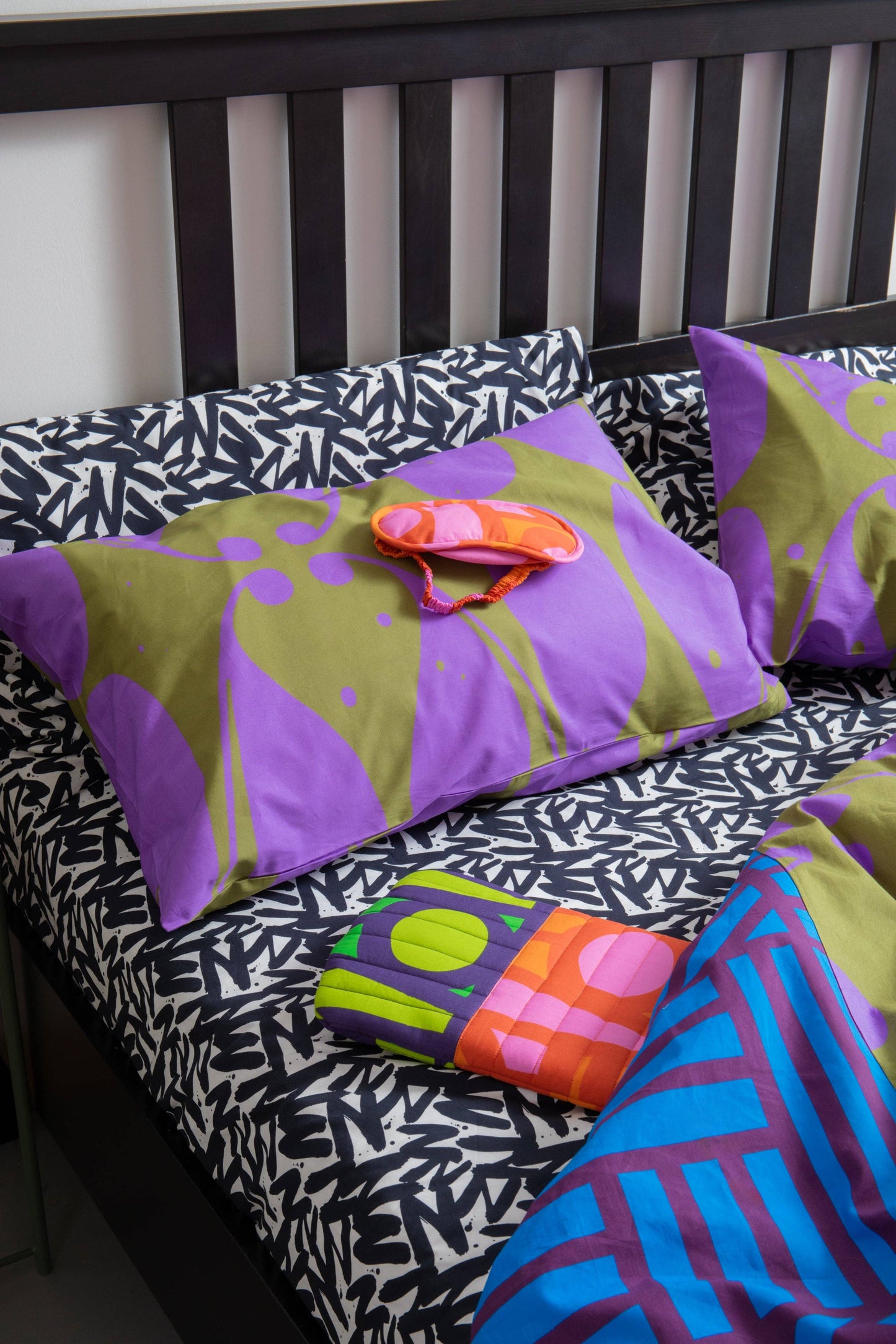 Quilted Hot Water Bottle - Chameleon