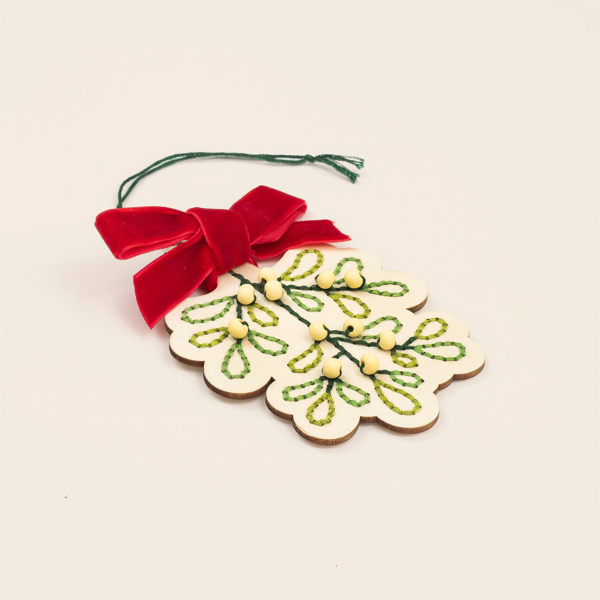 Stitched Mistletoe Decoration