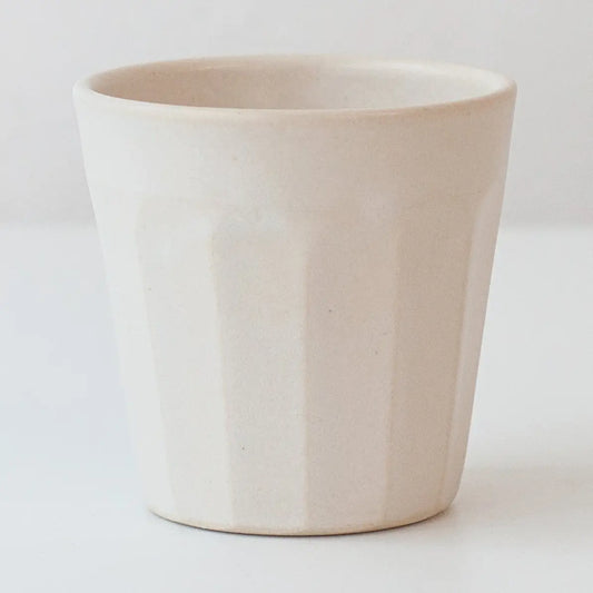 Faceted Beaker - Matte White