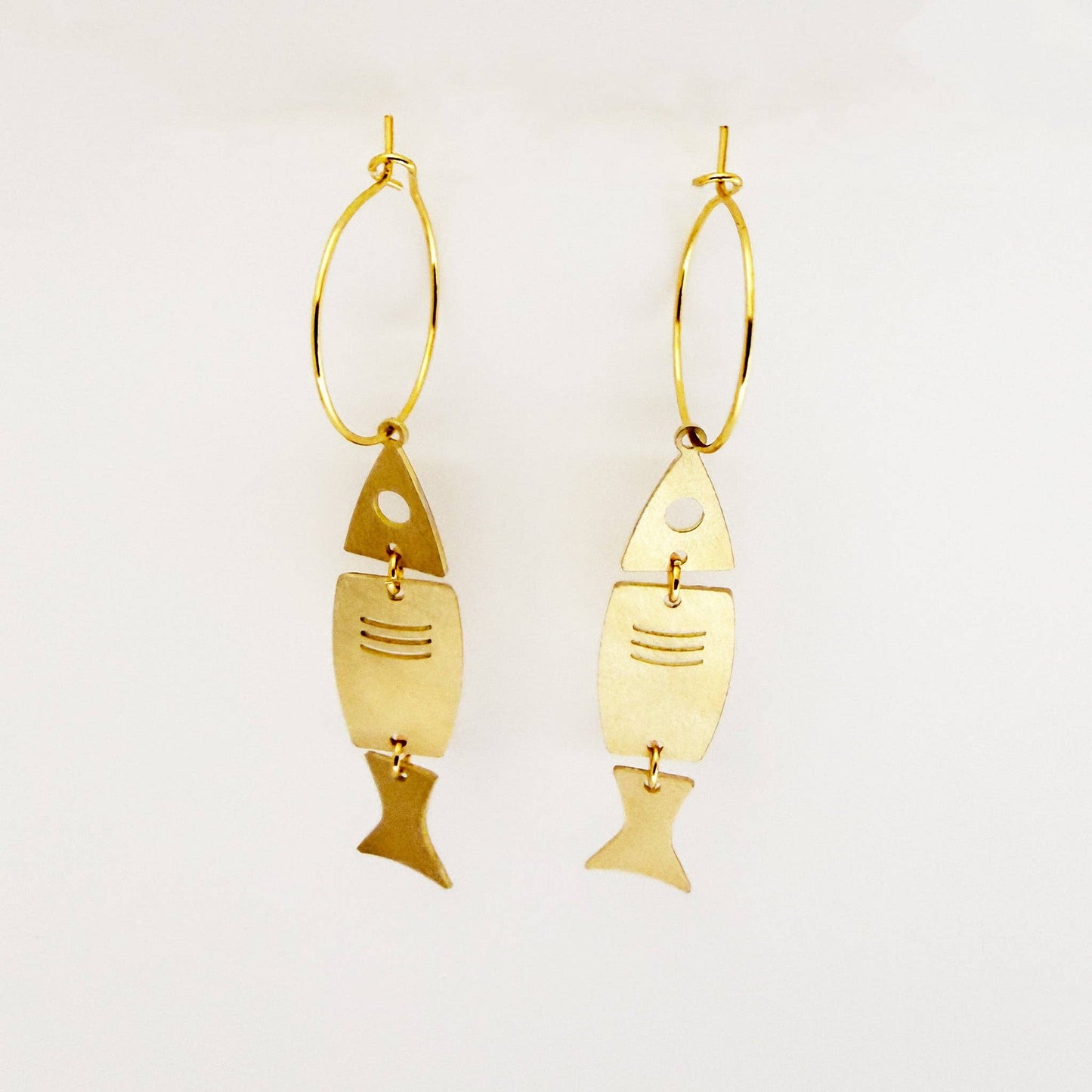 Brass Fish Earrings