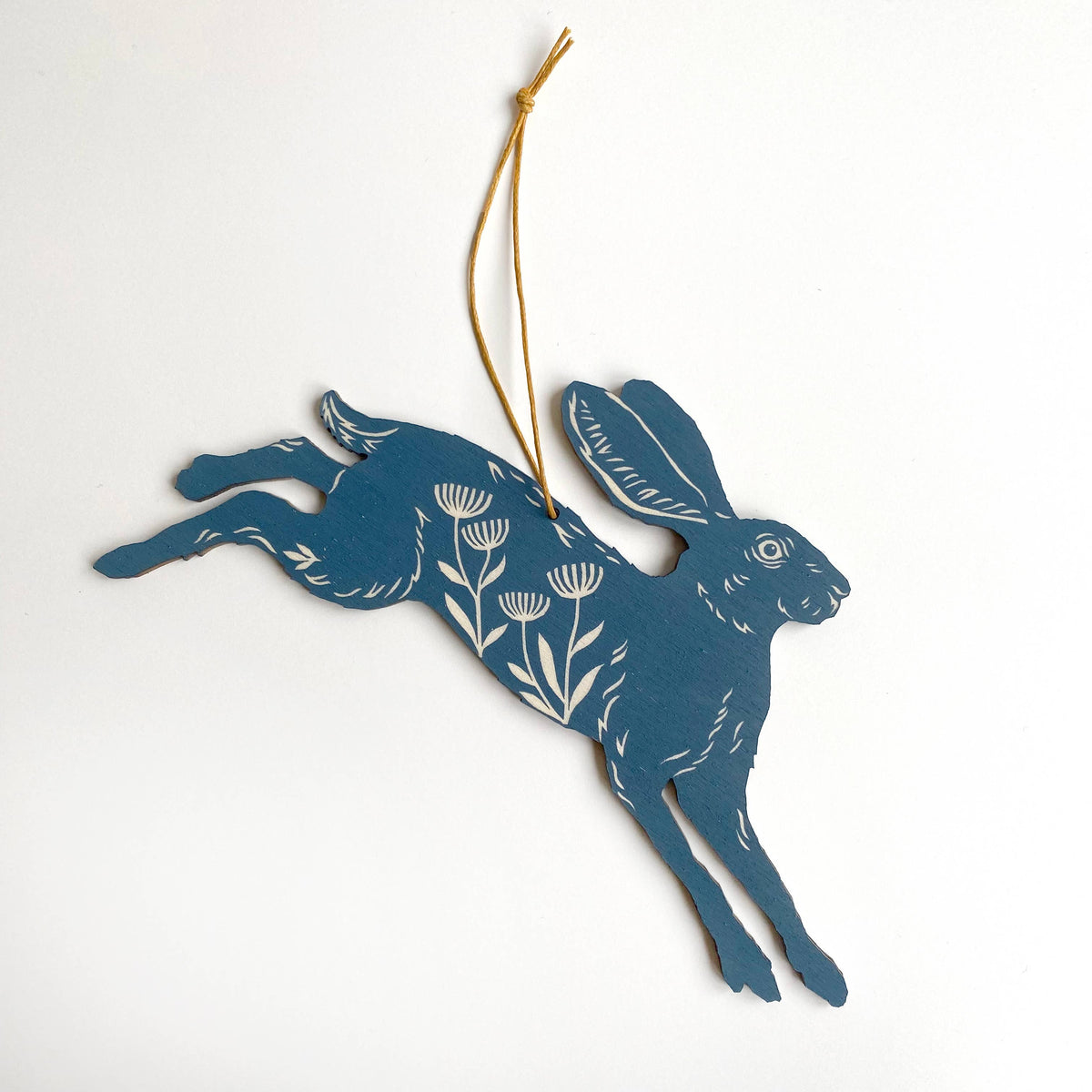 Wooden Decoration - Leaping Hare
