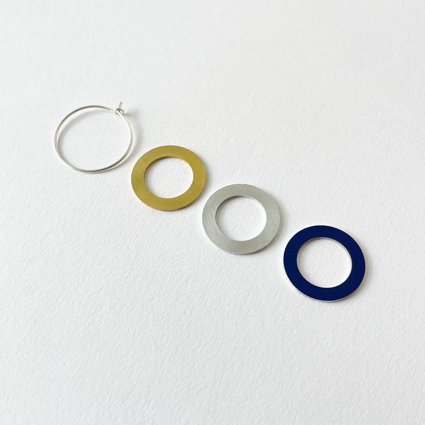 Hoop Drop Earrings Cobalt