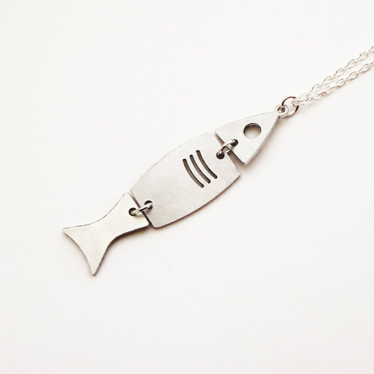 Steel Fish Necklace