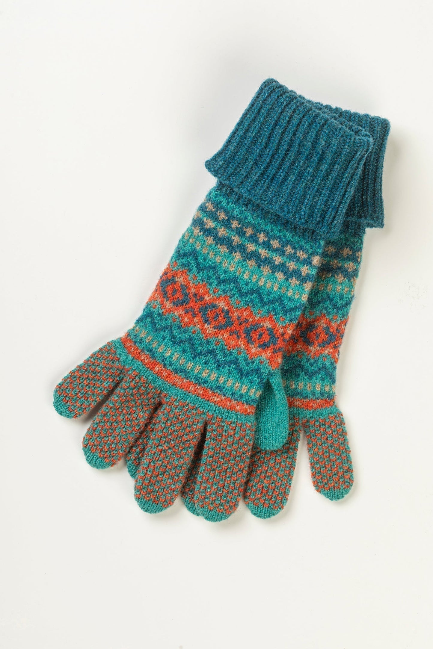 Alpine Rib Cuff Gloves - Emerald