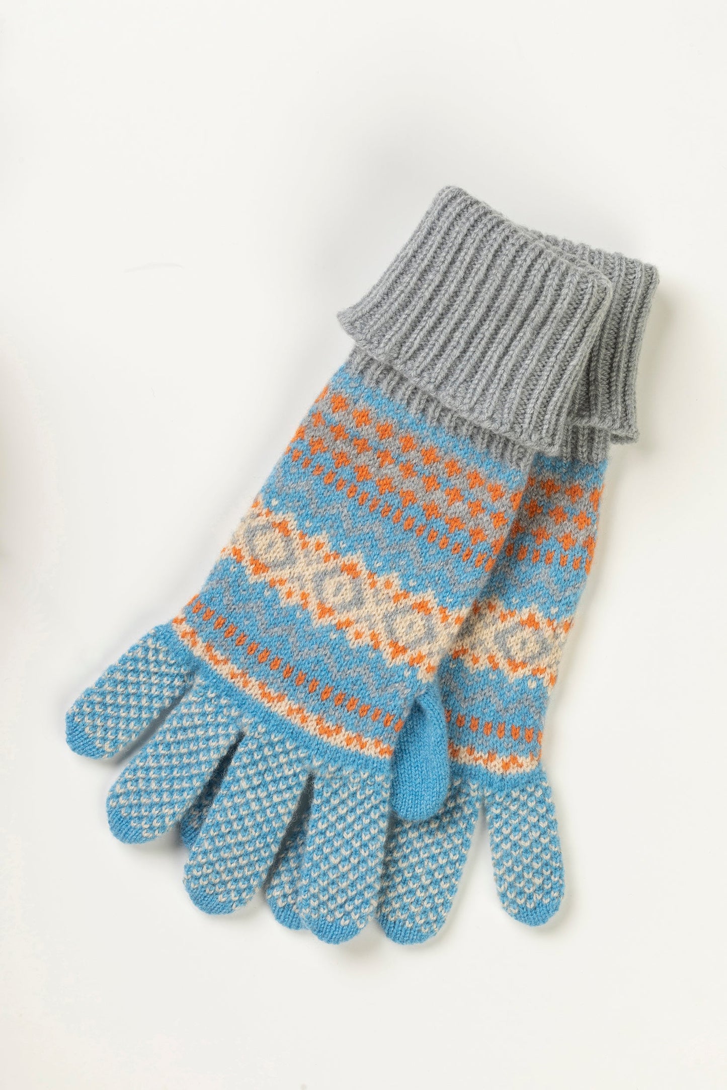 Alpine Rib Cuff Gloves - Cornflower