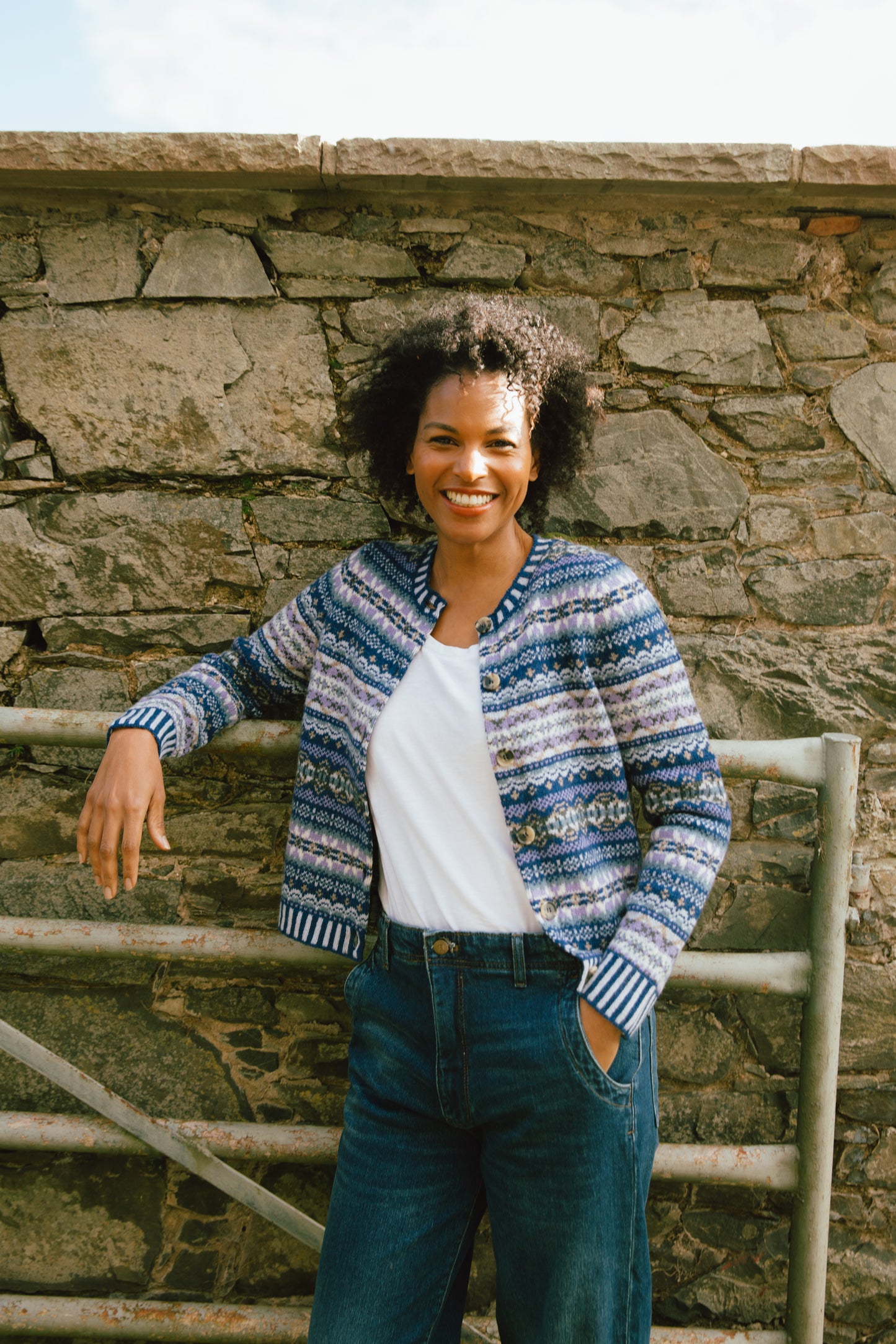 Kinross Cardigan - Sapphire