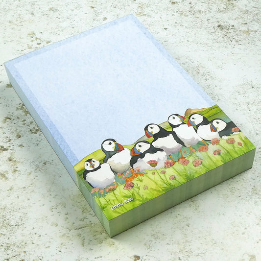 Note Pad - Sea Thrift Puffins