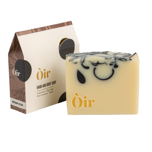 Òir Soap - Cedarwood, Clary Sage, Rose Geranium, & Vetiver