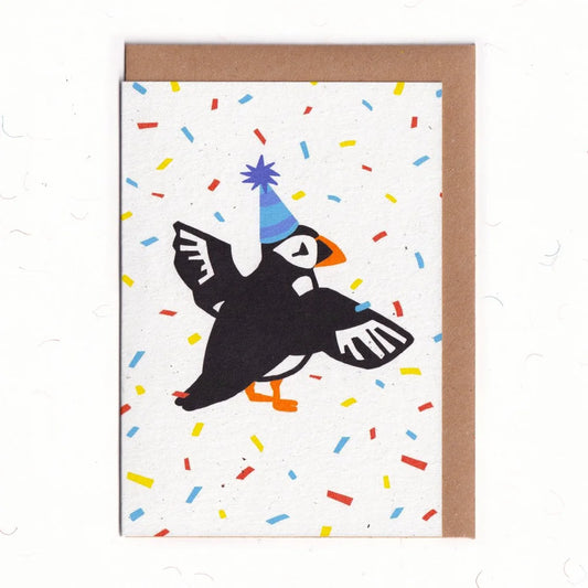Celebration Puffin Greeting Card