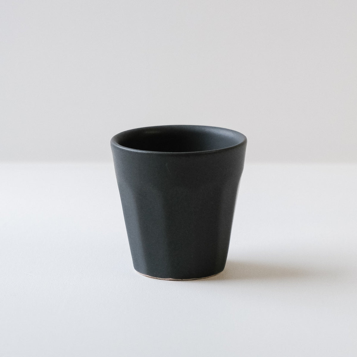 Iona Craft Shop Faceted Cortado Cup - Charcoal