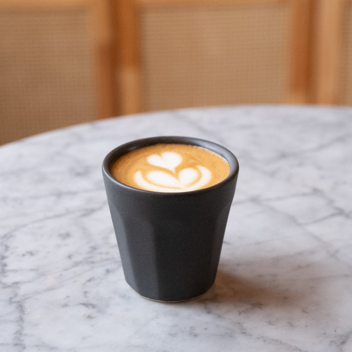 Iona Craft Shop Faceted Cortado Cup - Charcoal