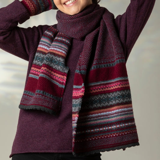 Alpine Fairisle Scarf - Velvet