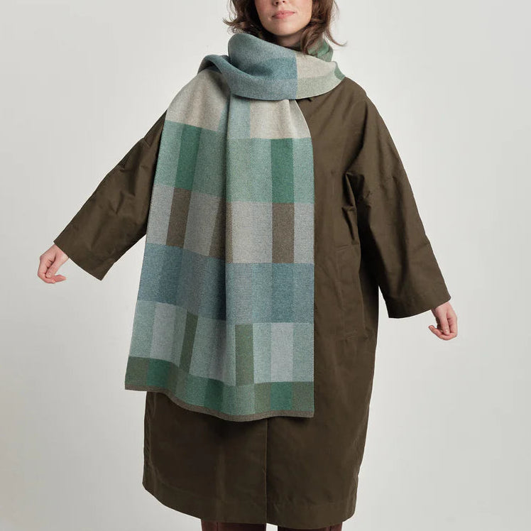 Acre Blanket Scarf - North Sea, Willow, Moss