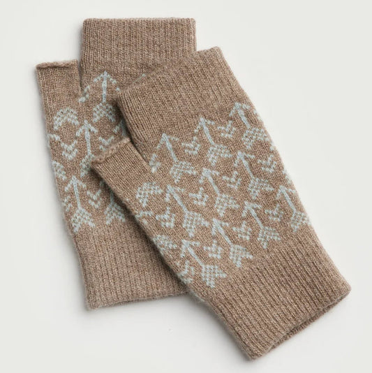 Arrow Fingerless Mitts - Wren and Haar