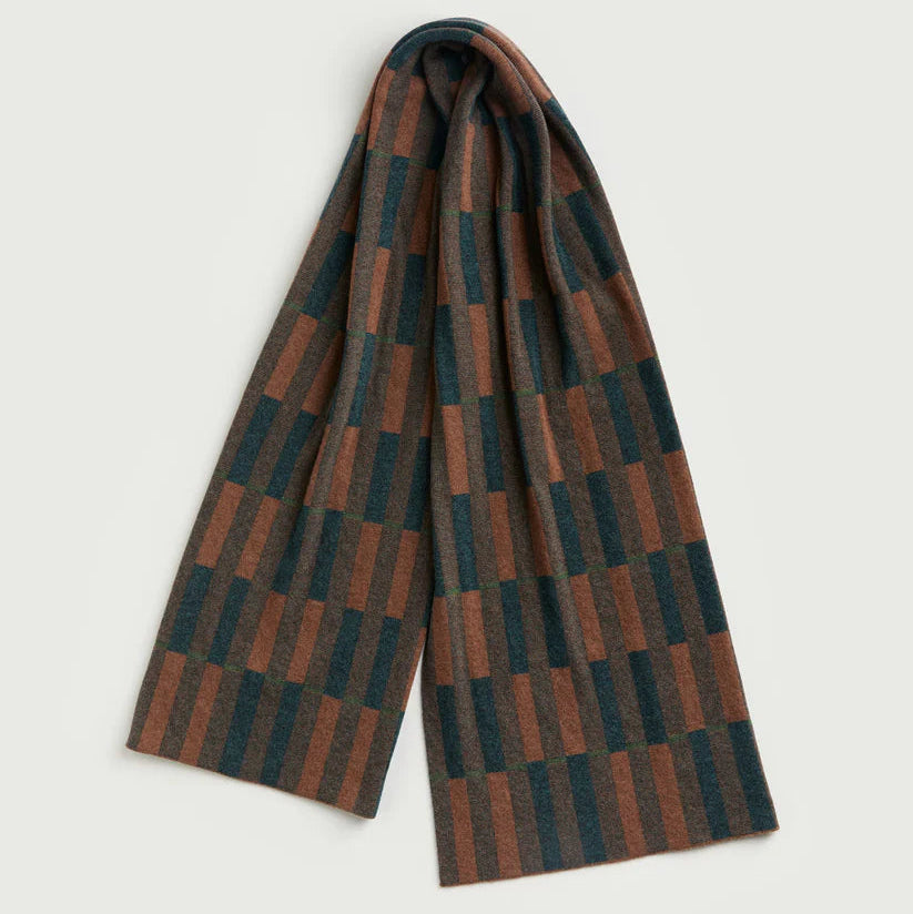 Garden Blanket Scarf - Hazelnut & Ink