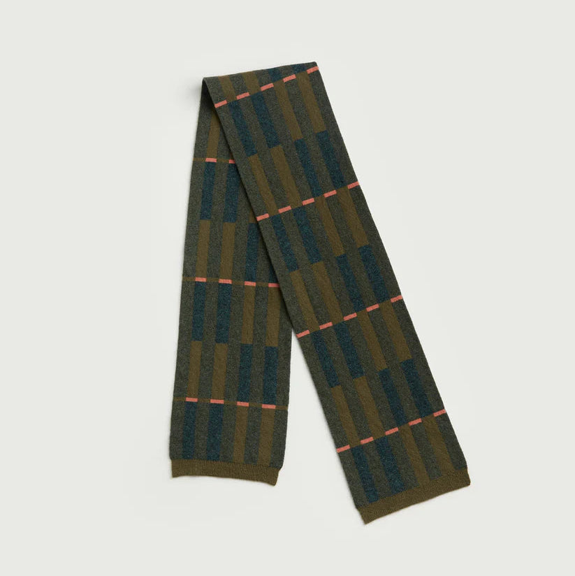Garden Scarf - Olive and Ink