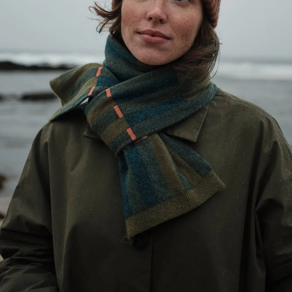 Garden Scarf - Olive and Ink