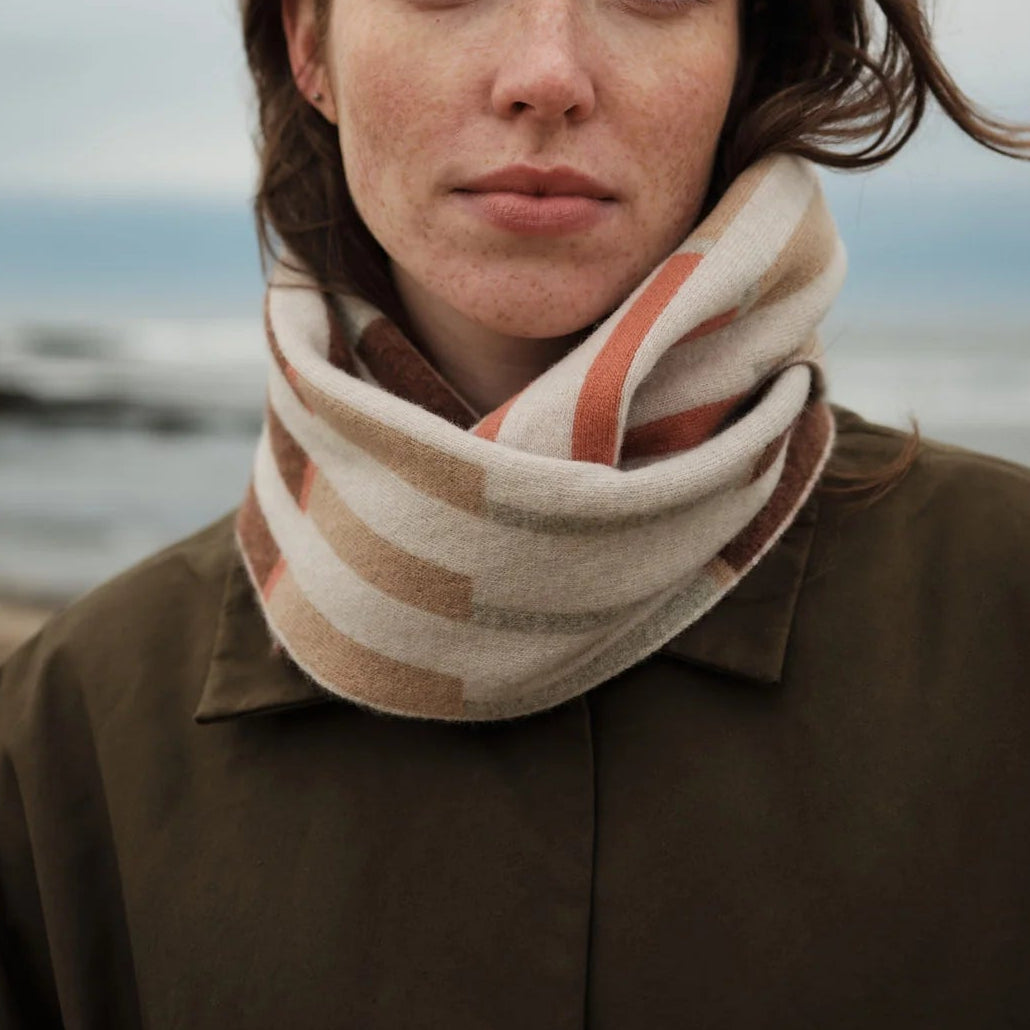 Harbour Circle Scarf - Hazelnut, Rosehip and Barley