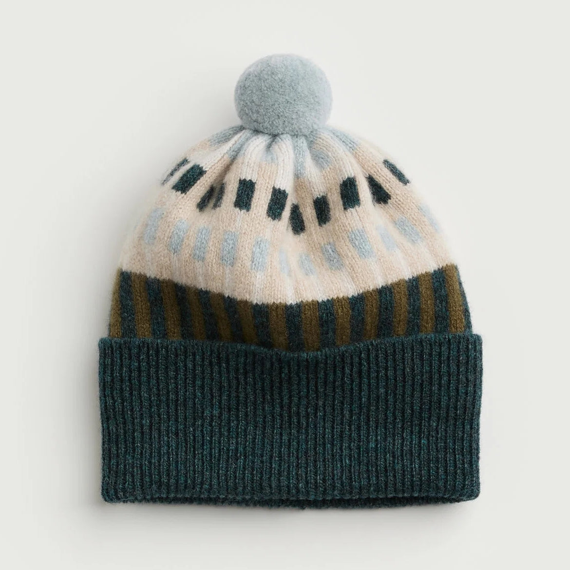 Harbour Pom Hat - Ink, Olive & Oat