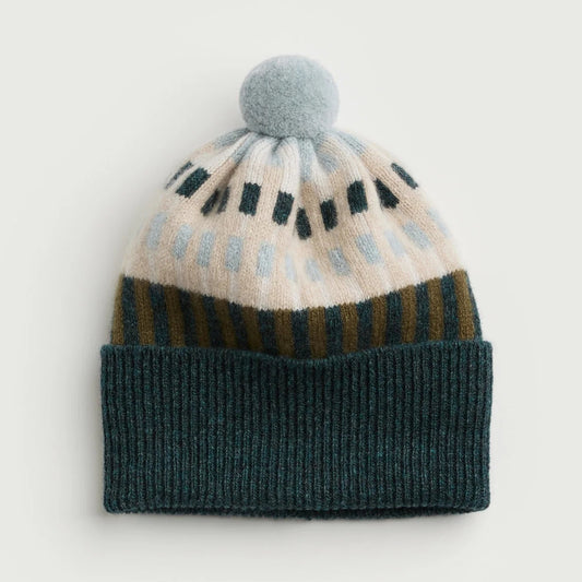 Harbour Pom Hat - Ink, Olive & Oat