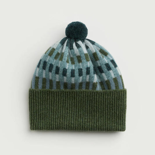 Harbour Pom Hat - Pine, North Sea & Haar