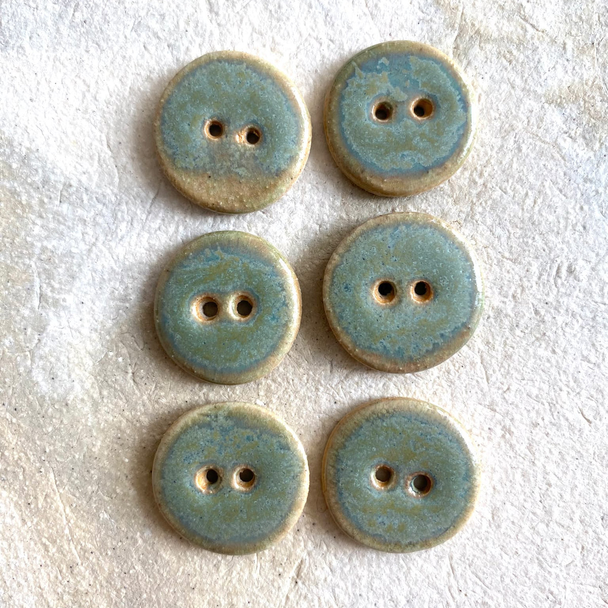 Ceramic Buttons - Green Teal
