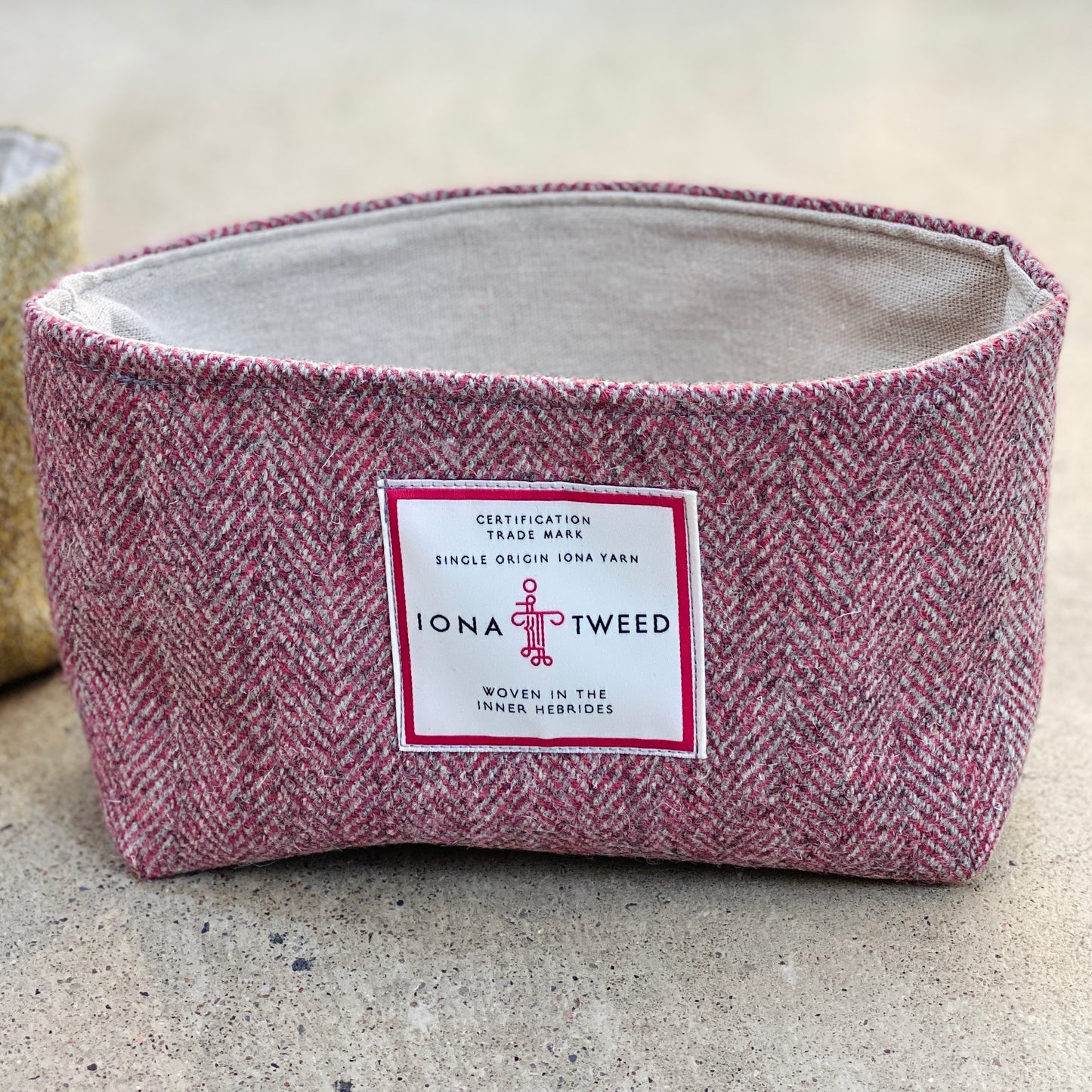 Iona Tweed Linen Basket