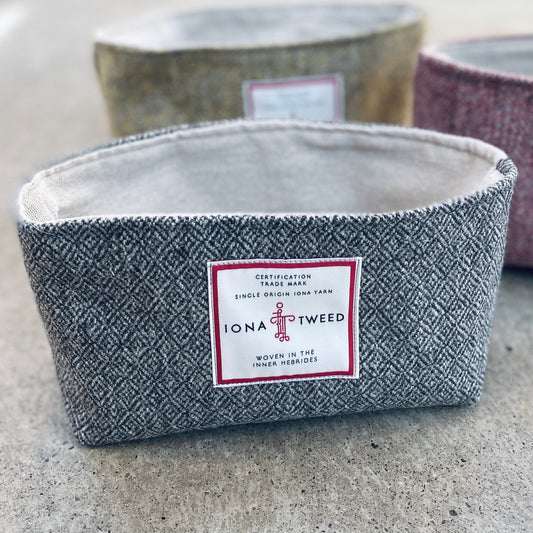 Iona Tweed Linen Basket