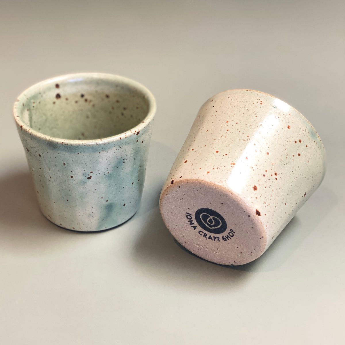 Iona Craft Shop Flat White Cup - Celadon