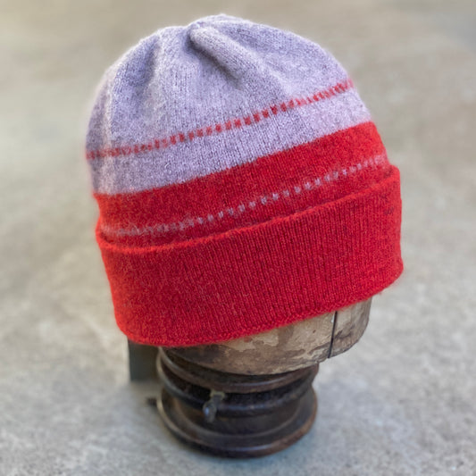 Double Dott Hat - Postbox/Silver