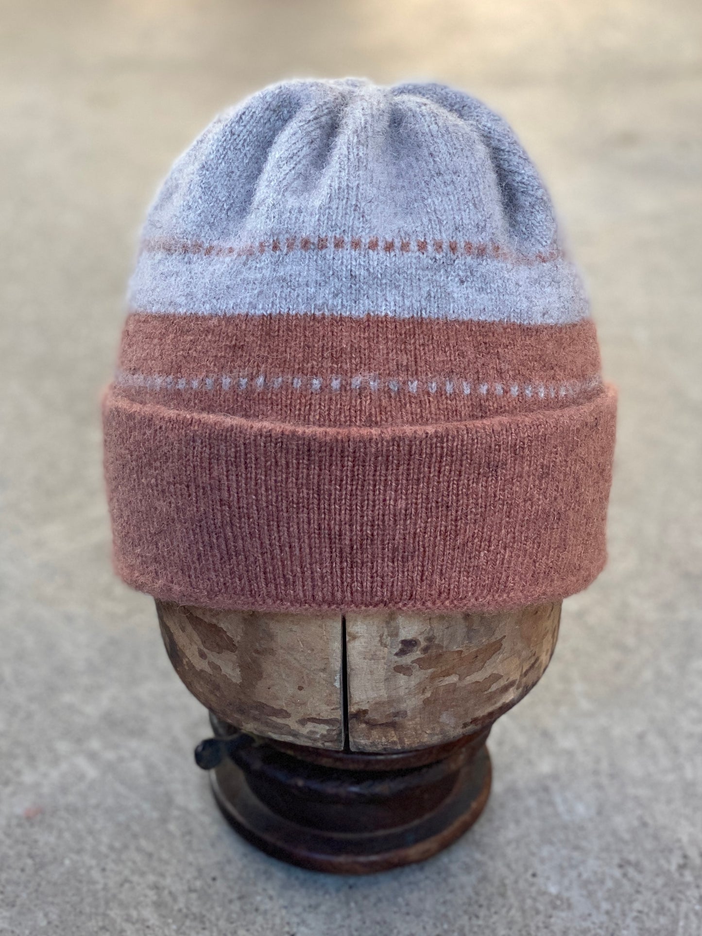 Double Dott Hat - Fired Clay/Silver