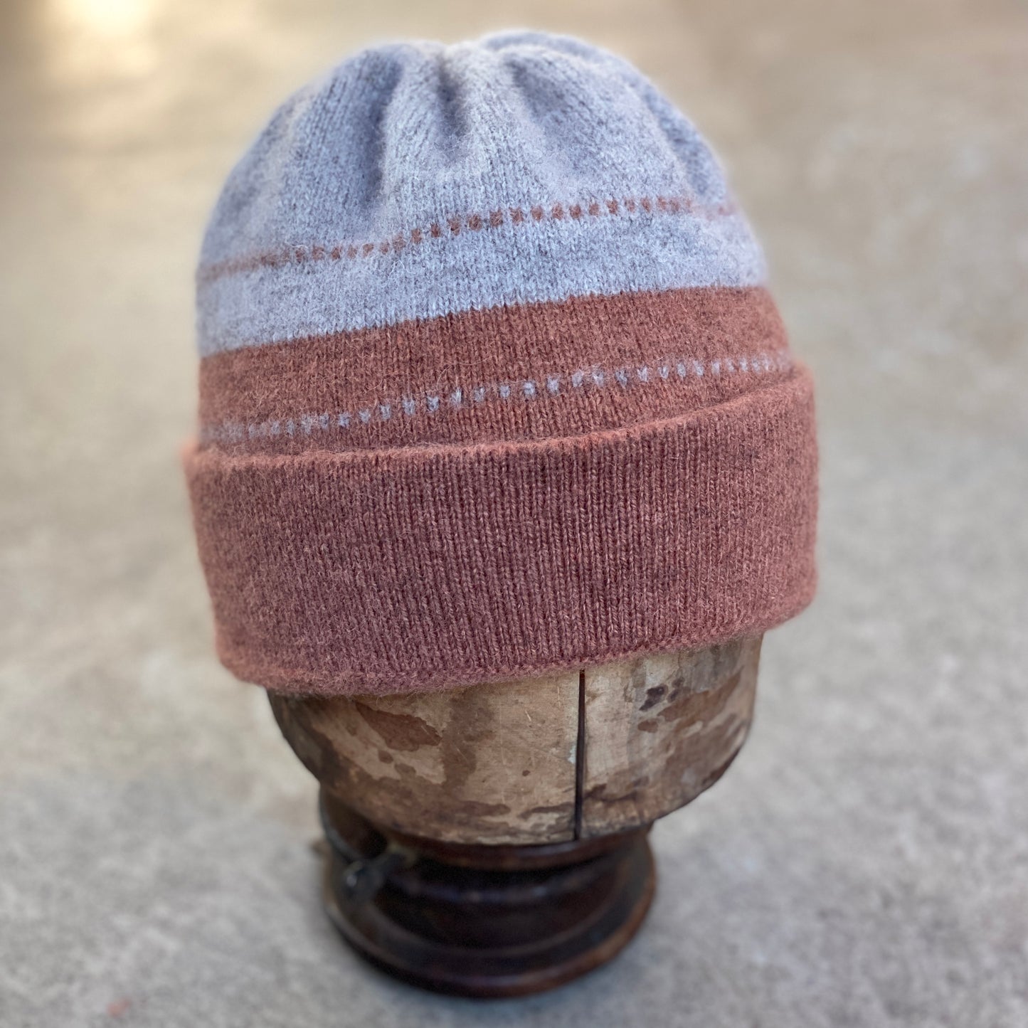 Double Dott Hat - Fired Clay/Silver