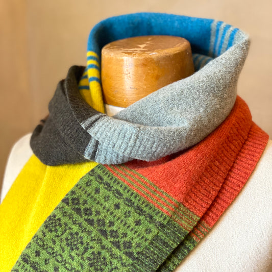 Alloa Stripe Scarf - October