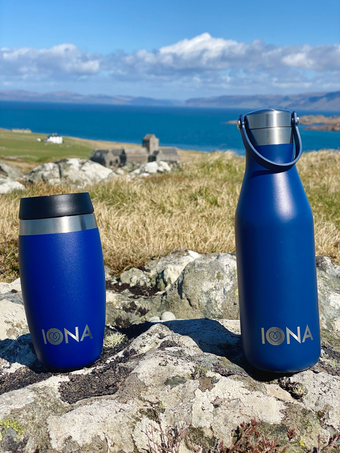 Iona Water Bottle - Oxford Blue