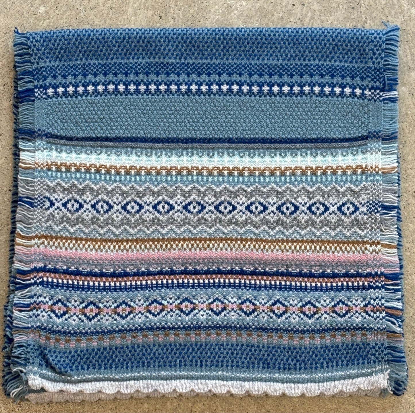 Alpine Fairisle Scarf - Dew
