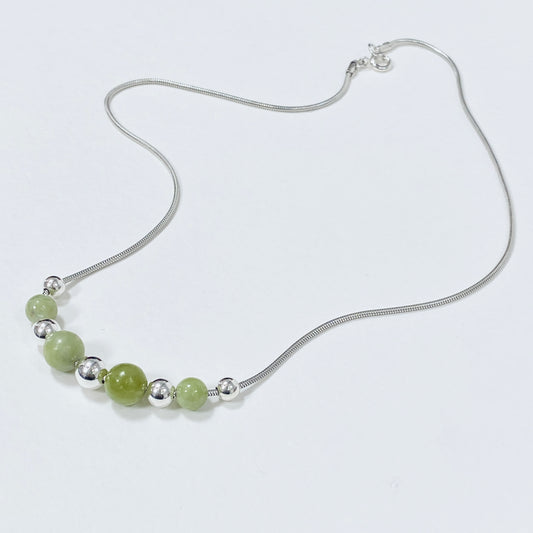 Iona Green Stone Bead Choker