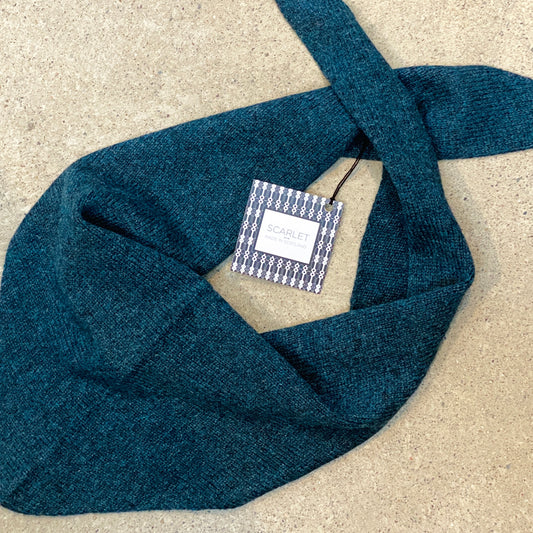 Lambswool Neckerchief - Dark Petrol