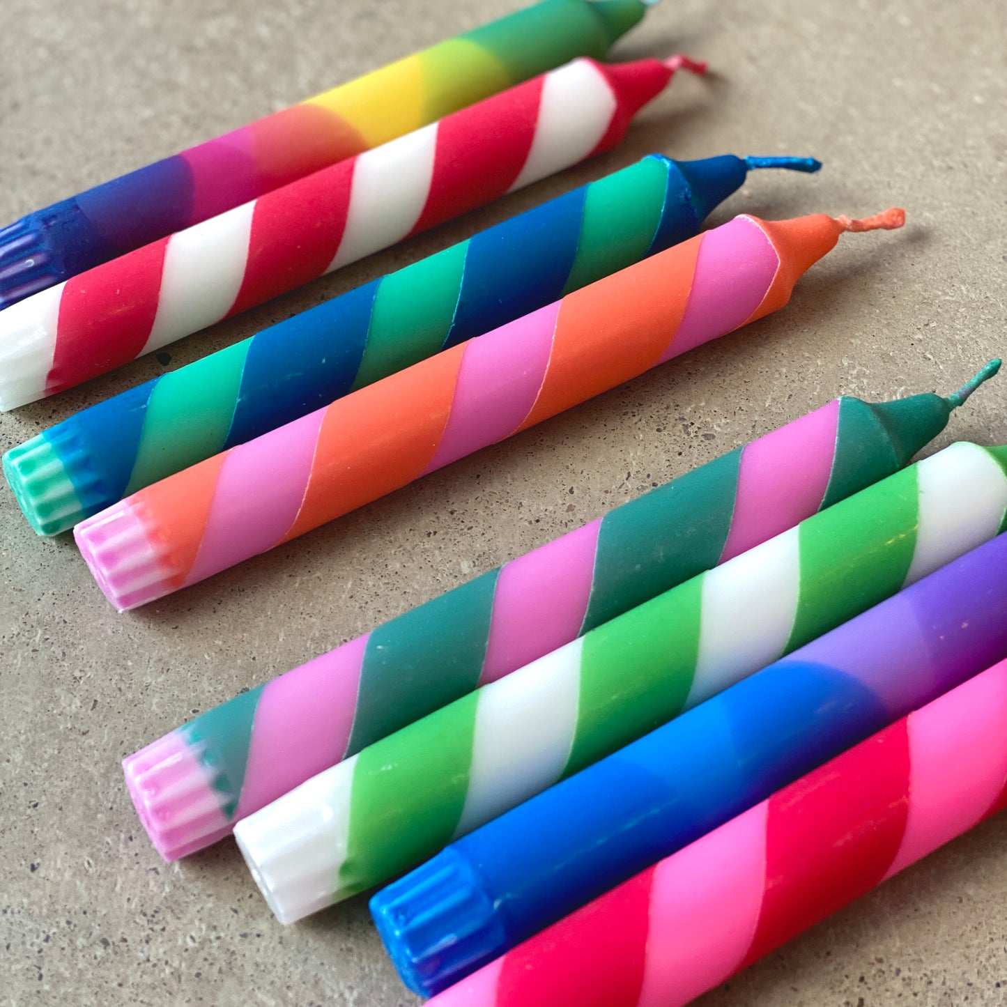 Helter Skelter Stick Candles