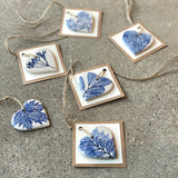 Pressed Leaf Ceramic Heart