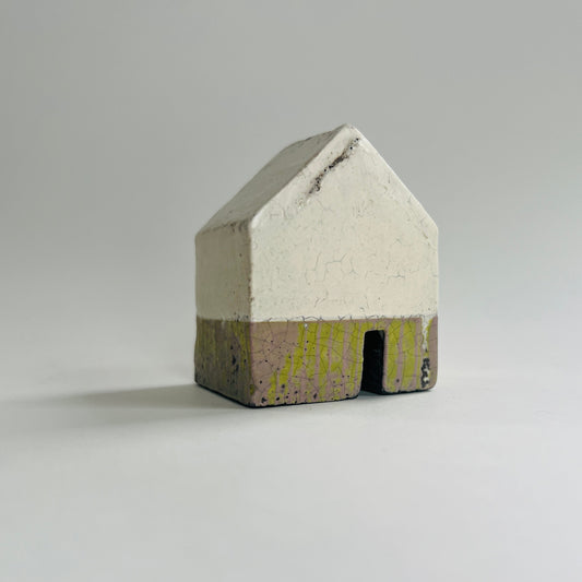 Larger Croft House - White, Green & Mauve