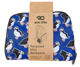 Eco Chic Mini Puffin Backpack - Blue