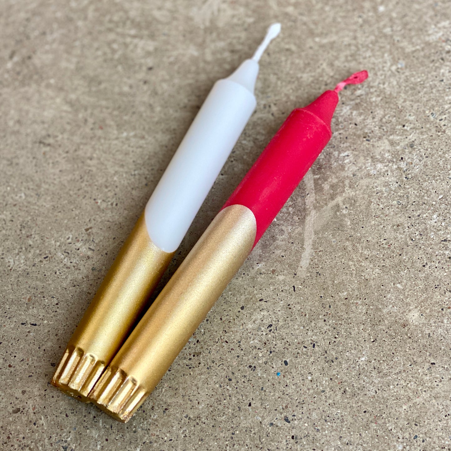 Gold Dip Stick Candles