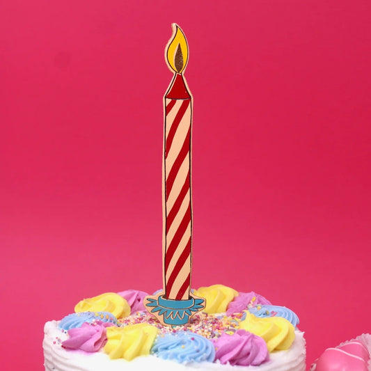 Birthday Candle Bookmark - Peach