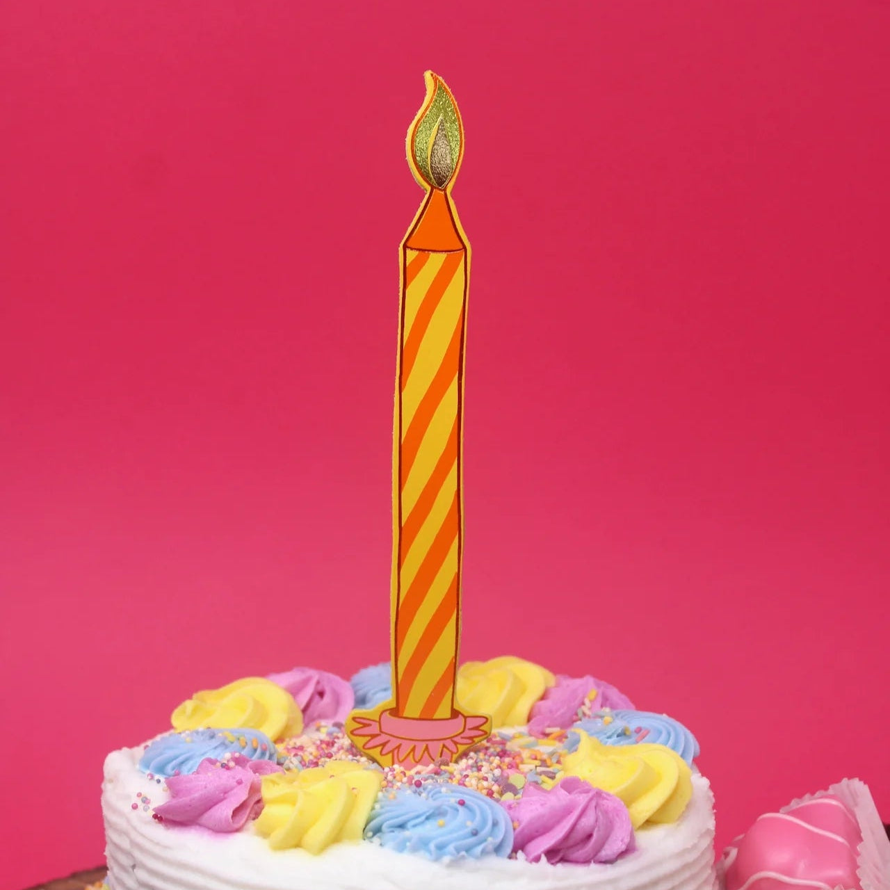 Birthday Candle Bookmark - Buttercup Yellow